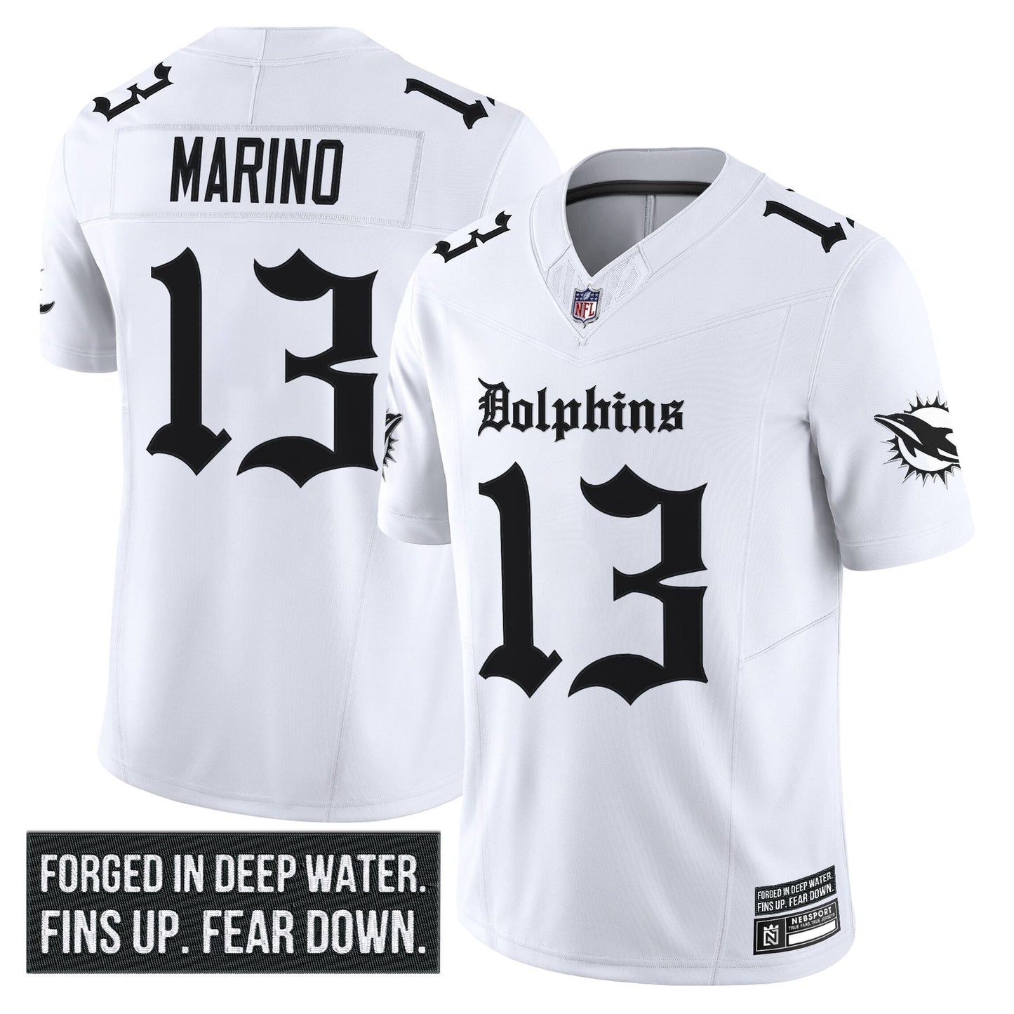Men's Miami Dolphins 'Gothic Deep Water Edition' Vapor Limited Jersey - All Stitched