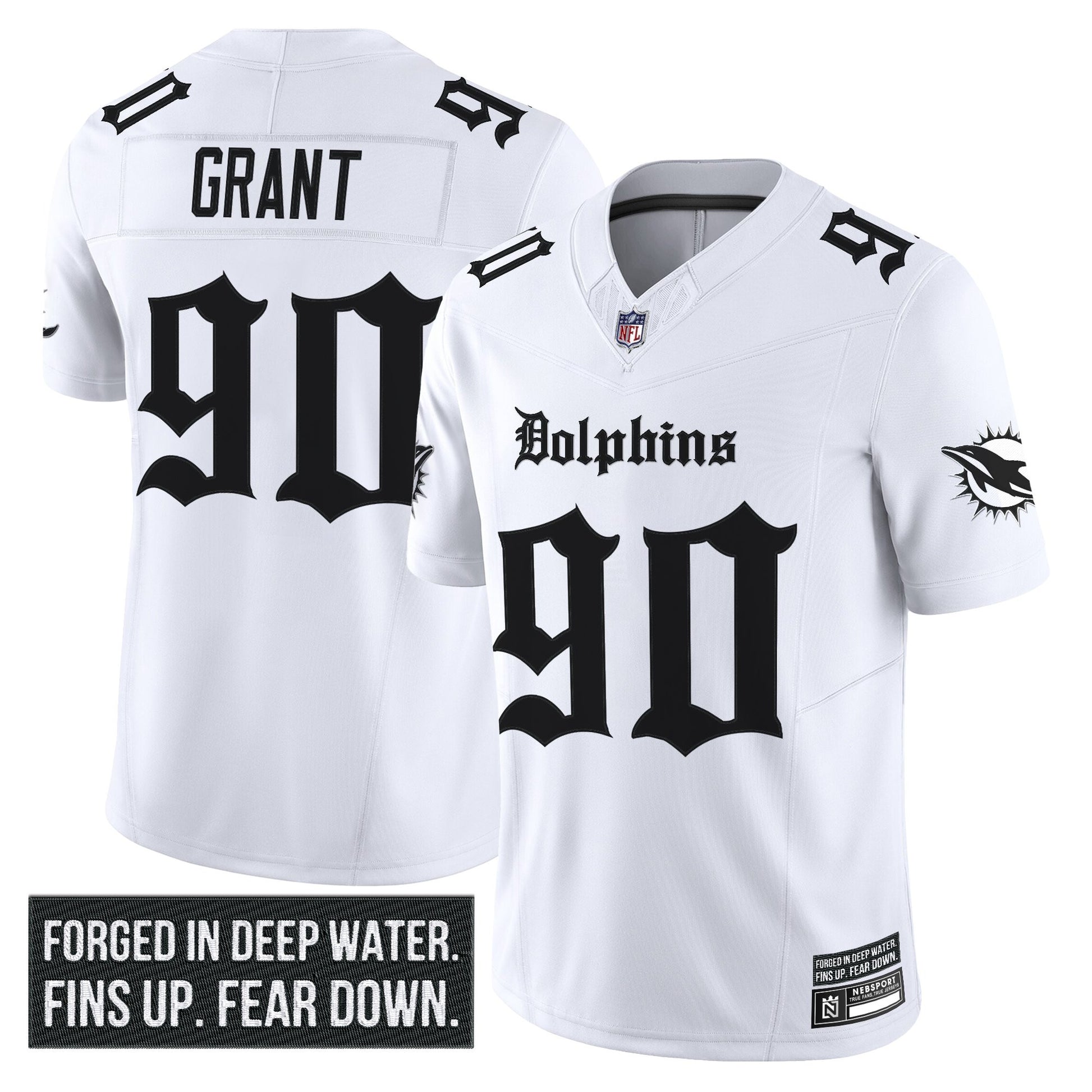 Men's Miami Dolphins 'Gothic Deep Water Edition' Vapor Limited Jersey - All Stitched