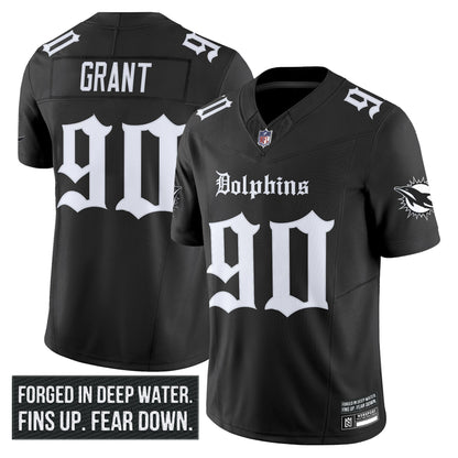 Men's Miami Dolphins 'Gothic Deep Water Edition' Vapor Limited Jersey - All Stitched