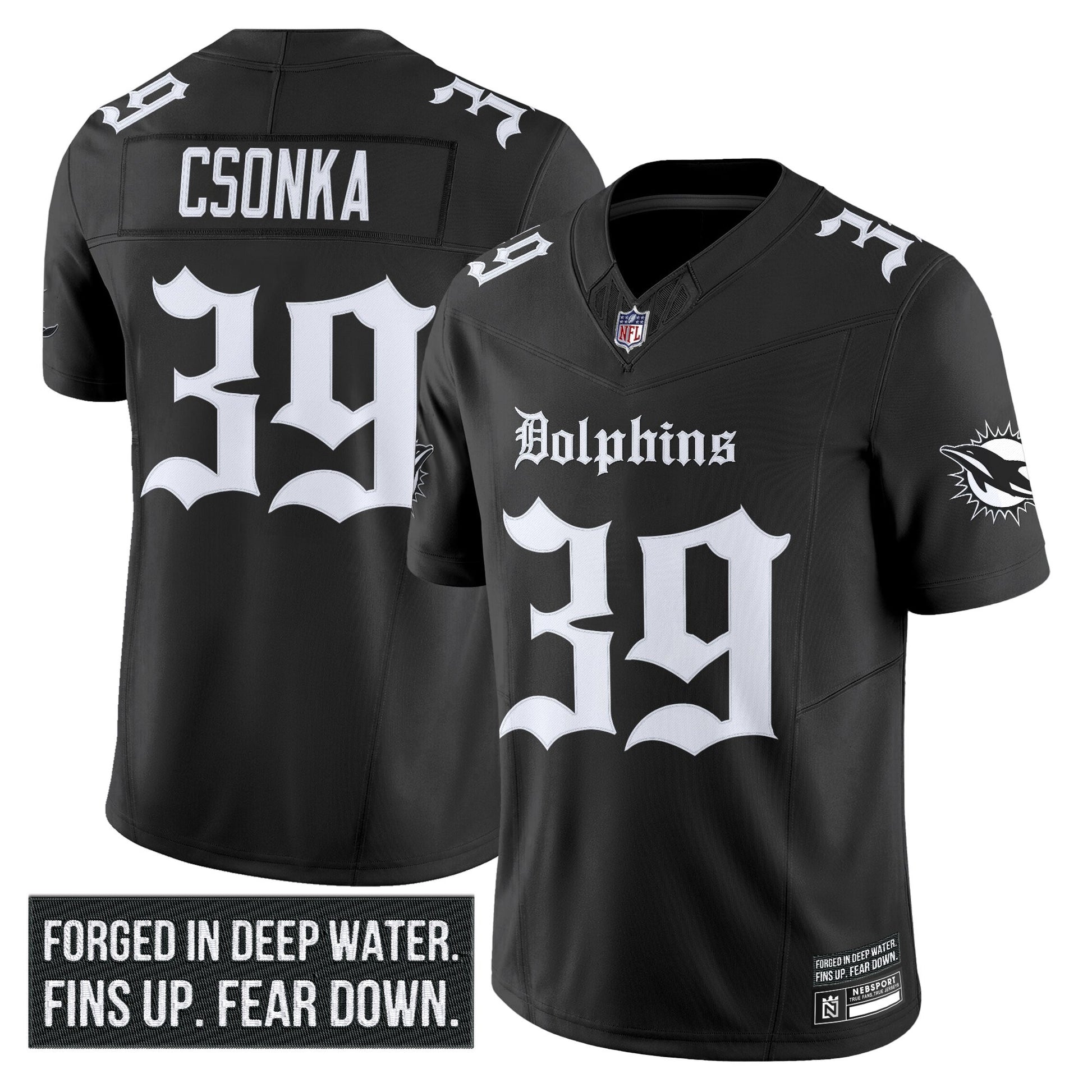 Men's Miami Dolphins 'Gothic Deep Water Edition' Vapor Limited Jersey - All Stitched
