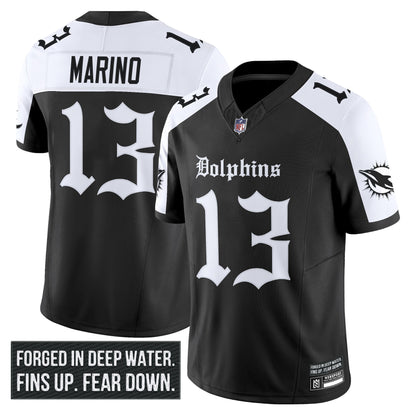 Men's Miami Dolphins 'Gothic Deep Water Edition' Vapor Limited Jersey - All Stitched