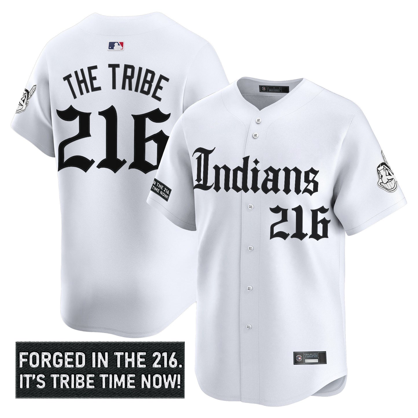 Men's Cleveland Indians 'Gothic Iron Edition' Vapor Premier Limited Jersey V2 - All Stitched