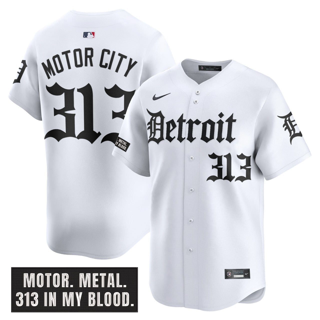 DET 'Motor Gothic Edition' Vapor Premier Limited Jersey - All Stitched