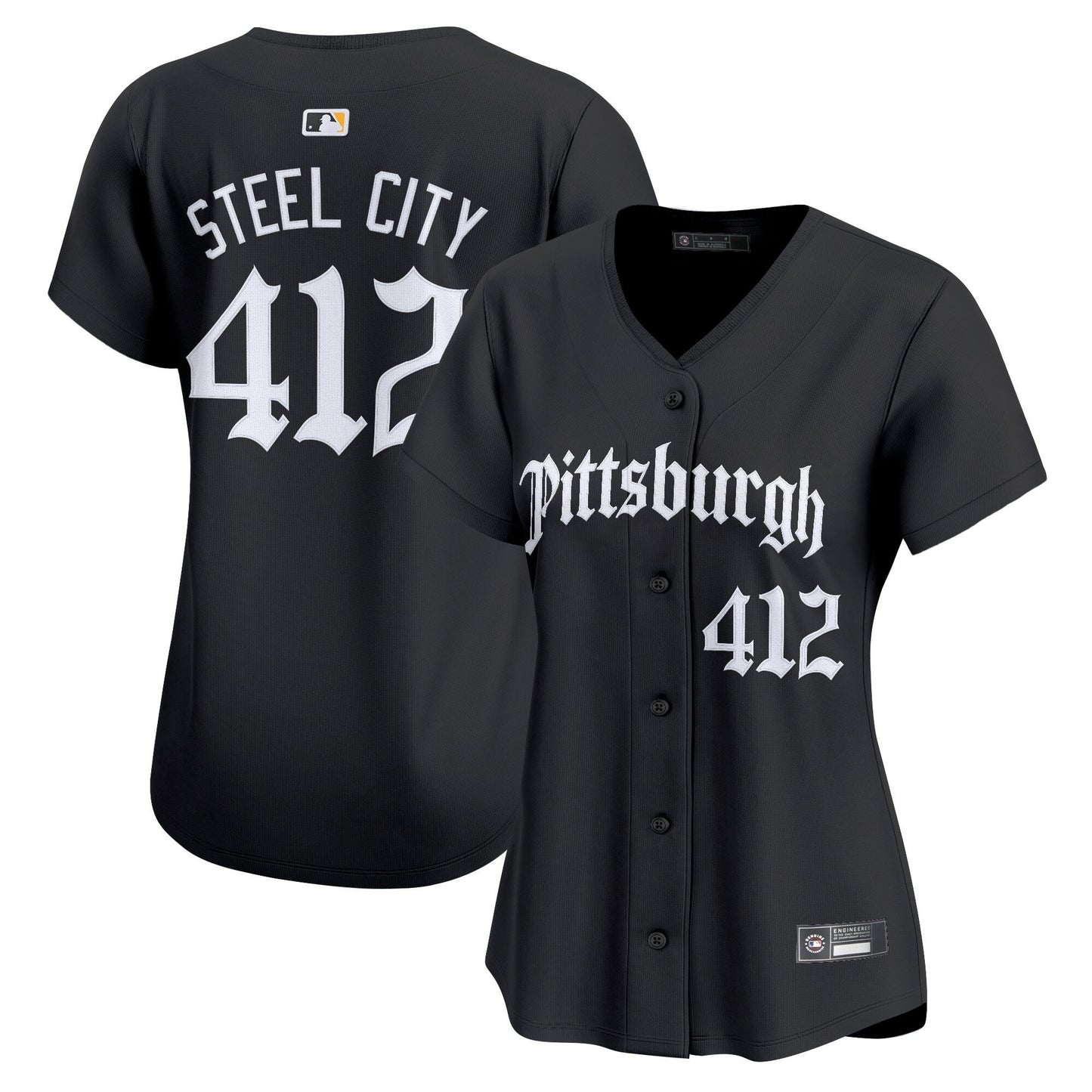 Women's Pittsburgh Pirates 'Gothic Steel City Edition' Vapor Premier Limited Jersey - All Stitched
