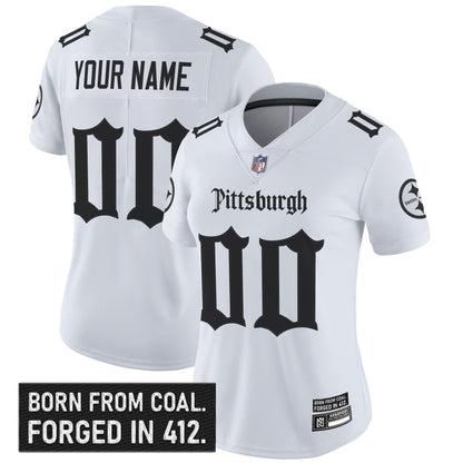 Pittsburgh Steelers 'Gothic Steel City Edition' Vapor Limited Custom Jersey - All Stitched