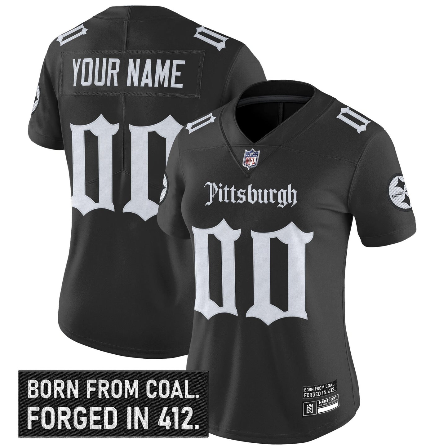 Pittsburgh Steelers 'Gothic Steel City Edition' Vapor Limited Custom Jersey - All Stitched