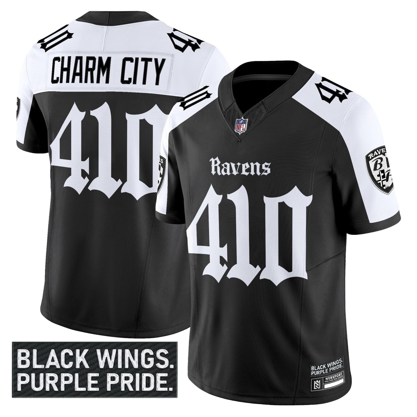 Men's Baltimore Ravens 'Gothic Nevermore Edition' Vapor Limited Jersey - All Stitched