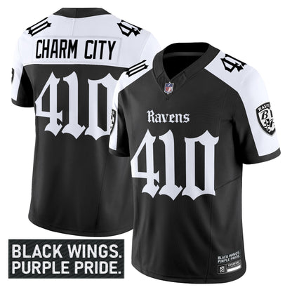 Men's Baltimore Ravens 'Gothic Nevermore Edition' Vapor Limited Jersey - All Stitched