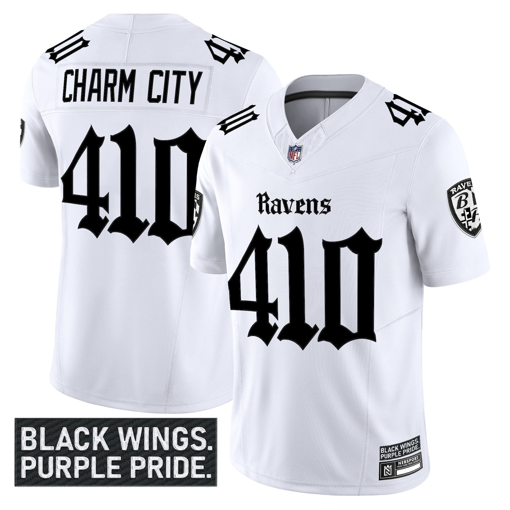 Men's Baltimore Ravens 'Gothic Nevermore Edition' Vapor Limited Jersey - All Stitched