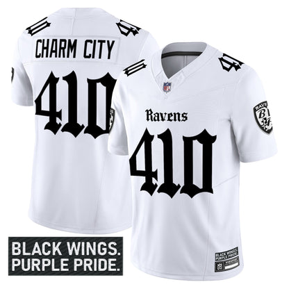 Men's Baltimore Ravens 'Gothic Nevermore Edition' Vapor Limited Jersey - All Stitched