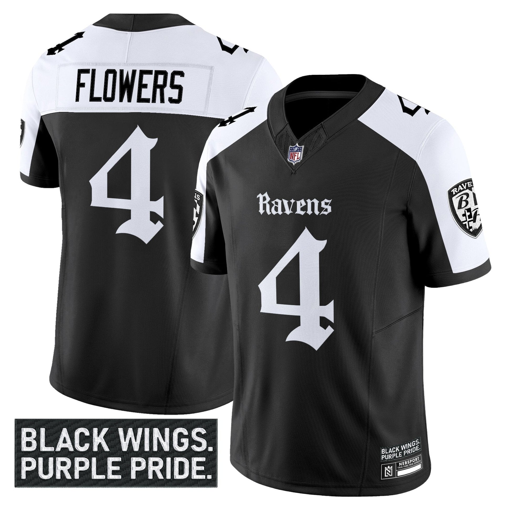 Men's Baltimore Ravens 'Gothic Nevermore Edition' Vapor Limited Jersey - All Stitched