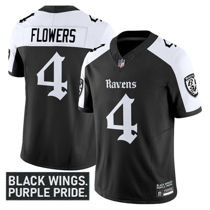 Men's Baltimore Ravens 'Gothic Nevermore Edition' Vapor Limited Jersey - All Stitched