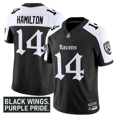 Men's Baltimore Ravens 'Gothic Nevermore Edition' Vapor Limited Jersey - All Stitched