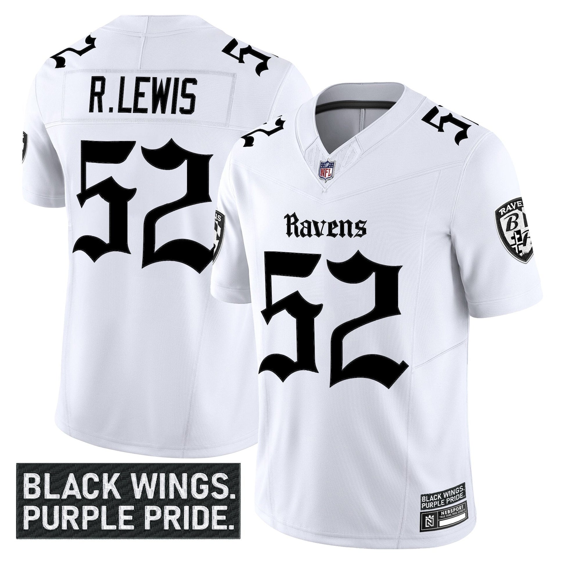Men's Baltimore Ravens 'Gothic Nevermore Edition' Vapor Limited Jersey - All Stitched