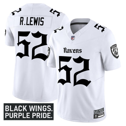 Men's Baltimore Ravens 'Gothic Nevermore Edition' Vapor Limited Jersey - All Stitched