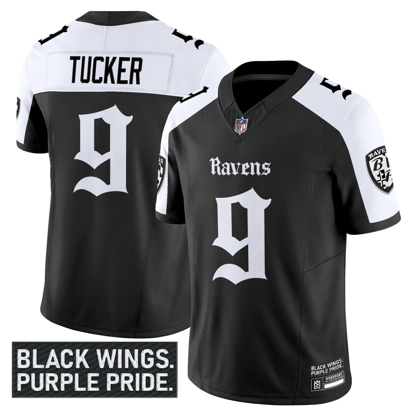 Men's Baltimore Ravens 'Gothic Nevermore Edition' Vapor Limited Jersey - All Stitched