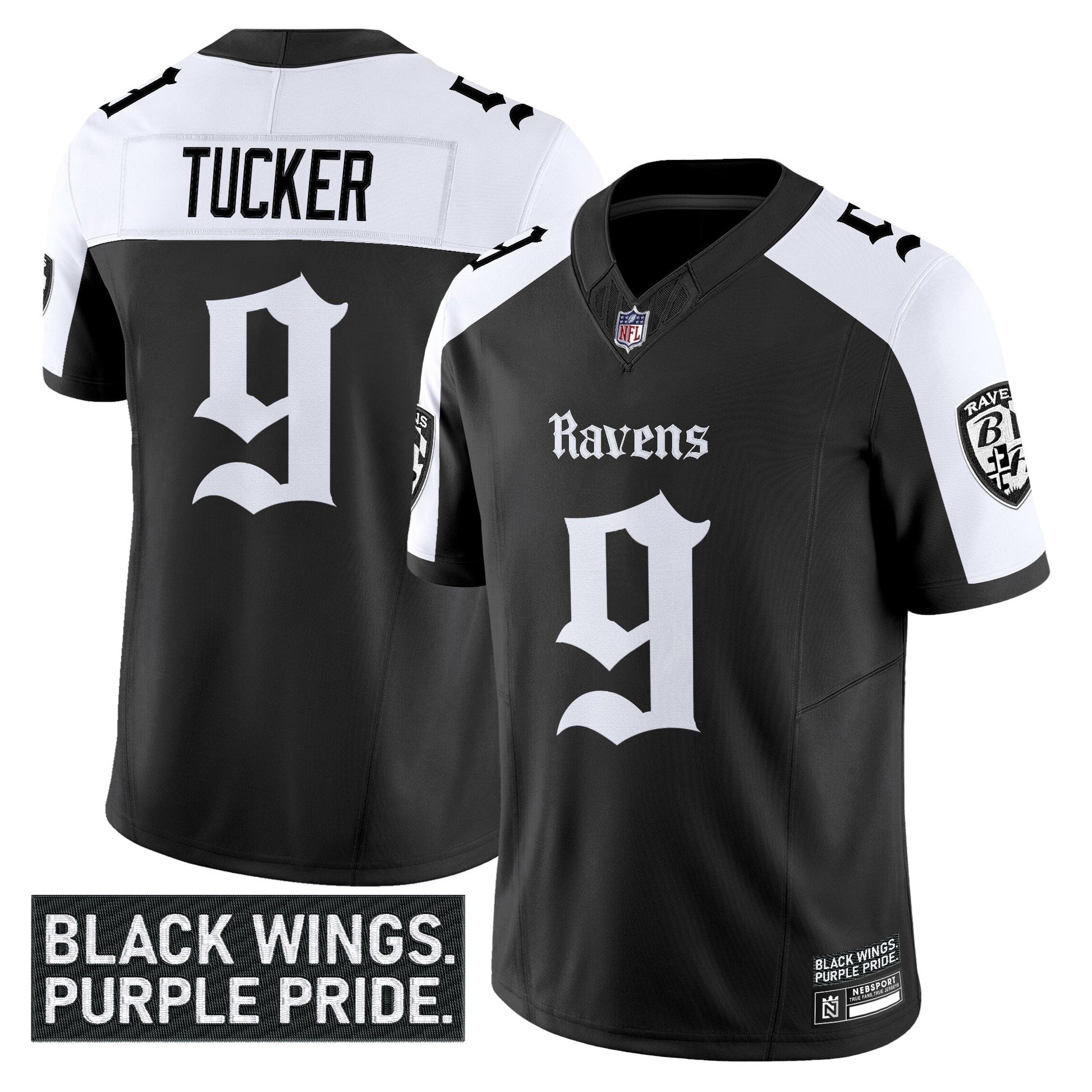 Men's Baltimore Ravens 'Gothic Nevermore Edition' Vapor Limited Jersey - All Stitched