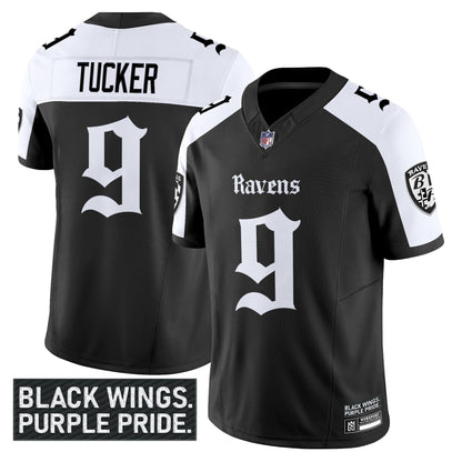 Men's Baltimore Ravens 'Gothic Nevermore Edition' Vapor Limited Jersey - All Stitched