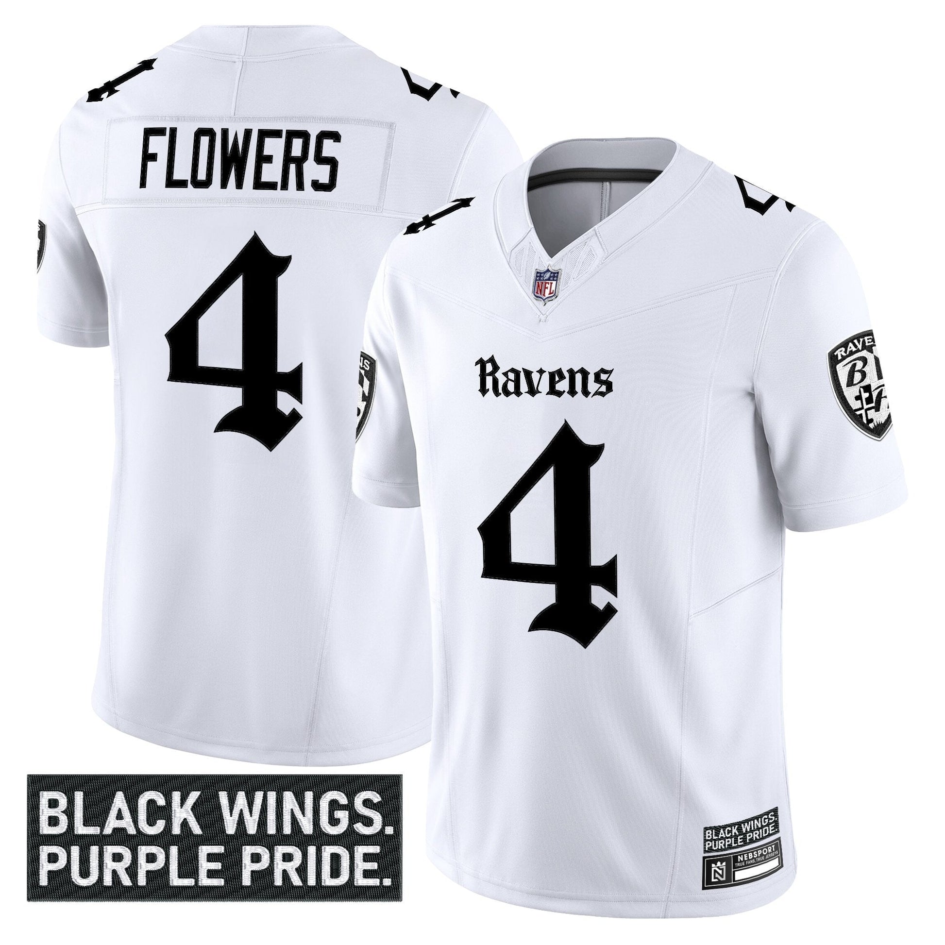 Men's Baltimore Ravens 'Gothic Nevermore Edition' Vapor Limited Jersey - All Stitched