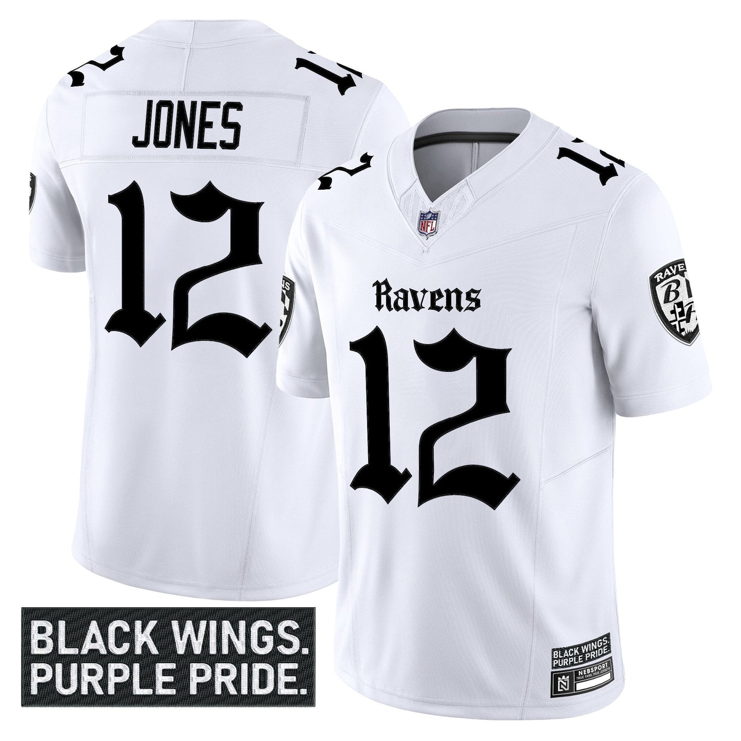 Men's Baltimore Ravens 'Gothic Nevermore Edition' Vapor Limited Jersey - All Stitched