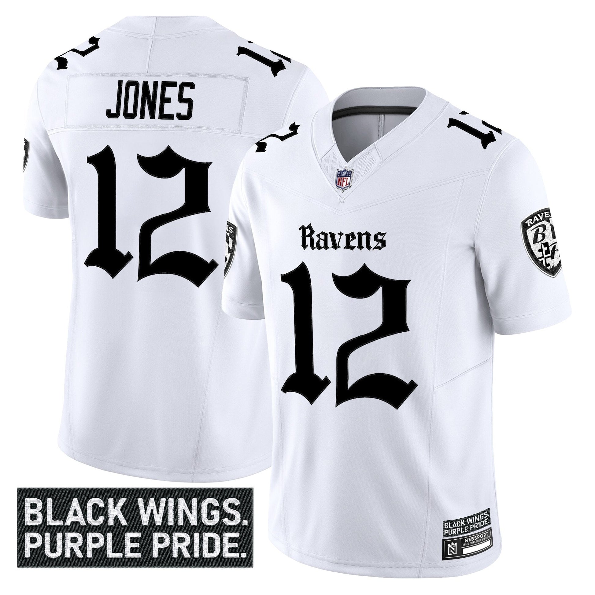 Men's Baltimore Ravens 'Gothic Nevermore Edition' Vapor Limited Jersey - All Stitched