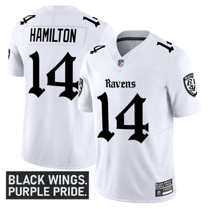 Men's Baltimore Ravens 'Gothic Nevermore Edition' Vapor Limited Jersey - All Stitched