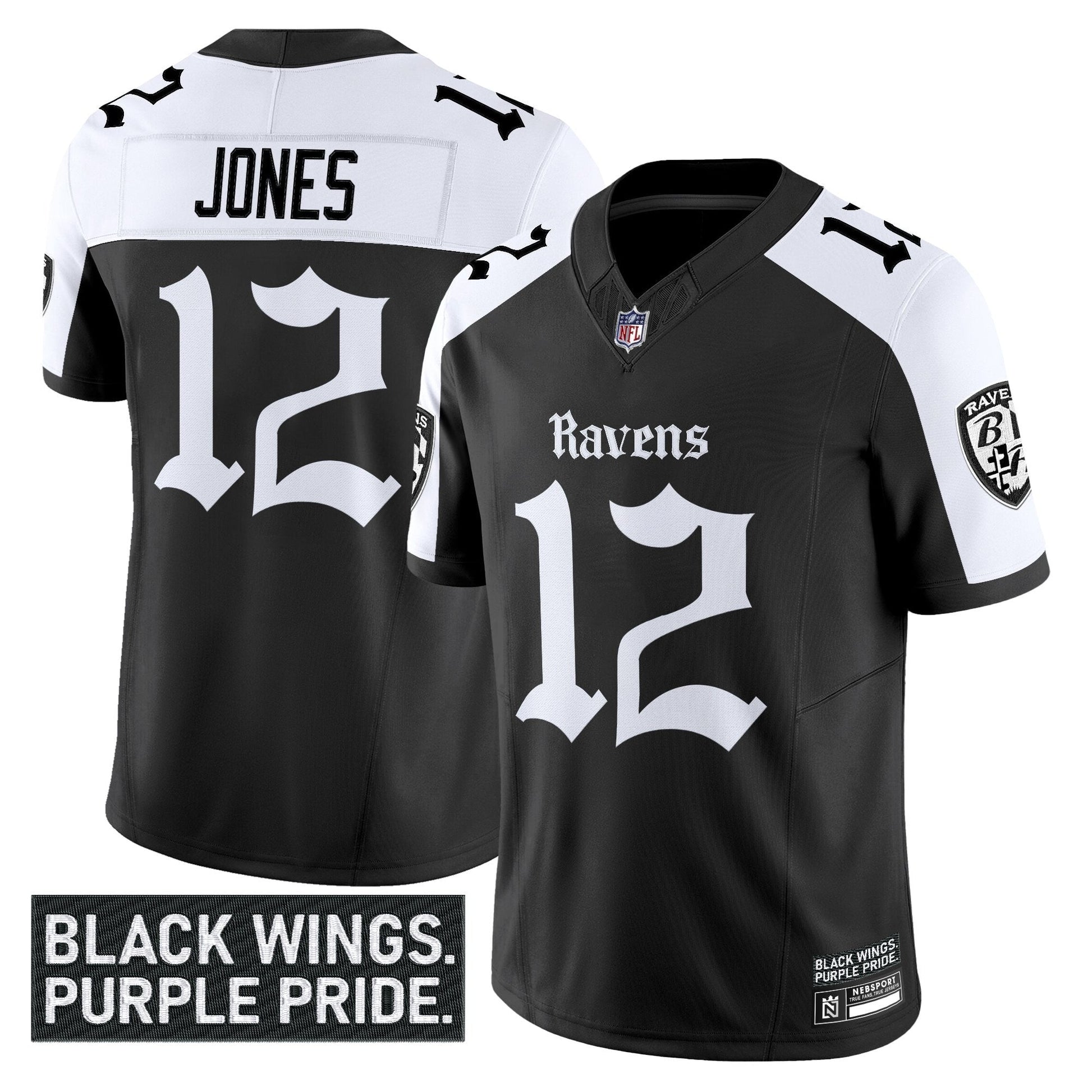 Men's Baltimore Ravens 'Gothic Nevermore Edition' Vapor Limited Jersey - All Stitched