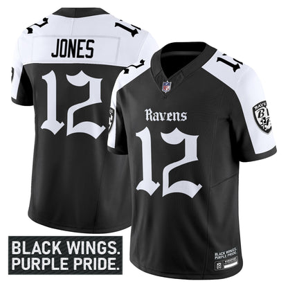 Men's Baltimore Ravens 'Gothic Nevermore Edition' Vapor Limited Jersey - All Stitched