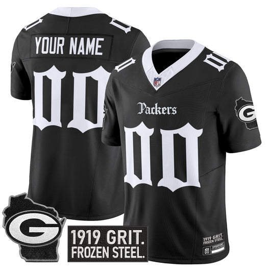 Green Bay Packers 'Gothic Frozen Tundra Edition' Vapor Limited Custom Jersey - All Stitched