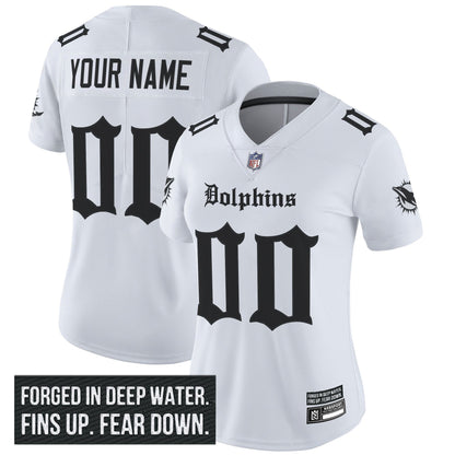 Miami Dolphins 'Gothic Deep Water Edition' Vapor Limited Custom Jersey - All Stitched