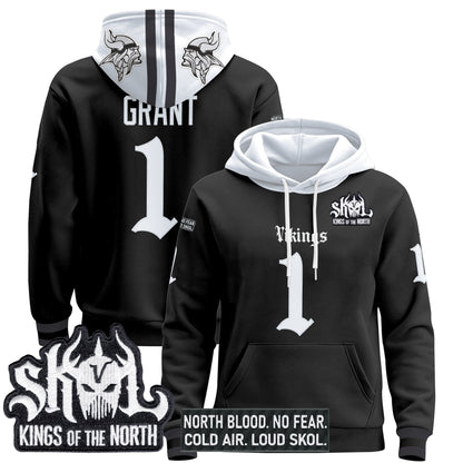 Men's Minnesota Vikings 'Gothic Norseblood Edition' Pullover Hoodie - All Stitched