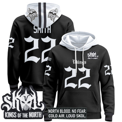 Men's Minnesota Vikings 'Gothic Norseblood Edition' Pullover Hoodie - All Stitched