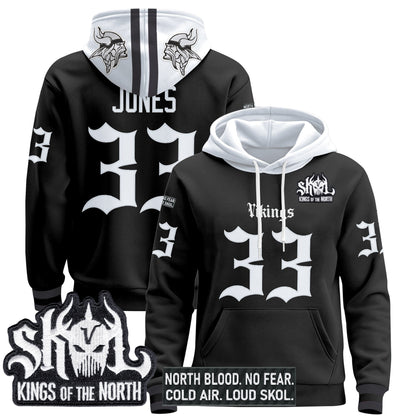 Men's Minnesota Vikings 'Gothic Norseblood Edition' Pullover Hoodie - All Stitched