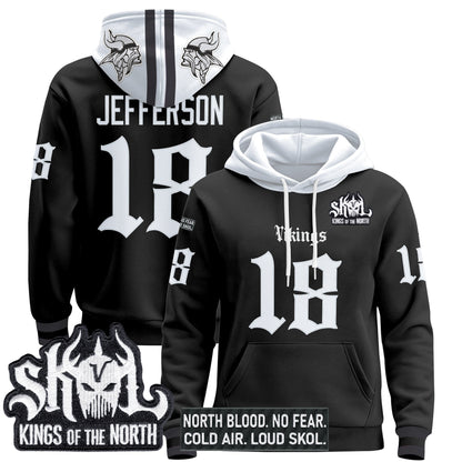 Men's Minnesota Vikings 'Gothic Norseblood Edition' Pullover Hoodie - All Stitched