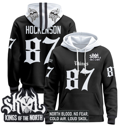 Men's Minnesota Vikings 'Gothic Norseblood Edition' Pullover Hoodie - All Stitched