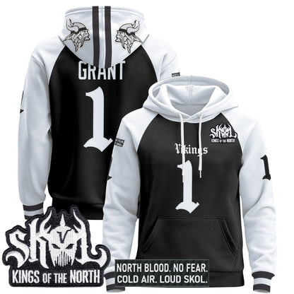 Men's Minnesota Vikings 'Gothic Norseblood Edition' Pullover Hoodie - All Stitched
