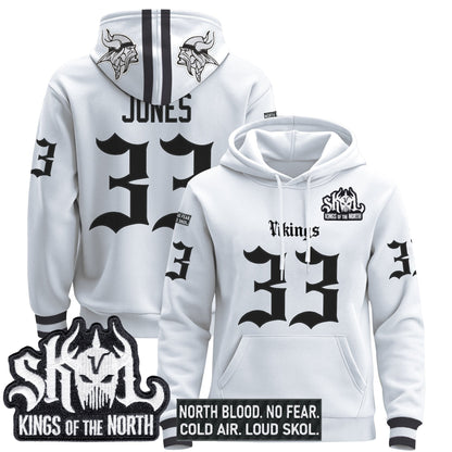 Men's Minnesota Vikings 'Gothic Norseblood Edition' Pullover Hoodie - All Stitched