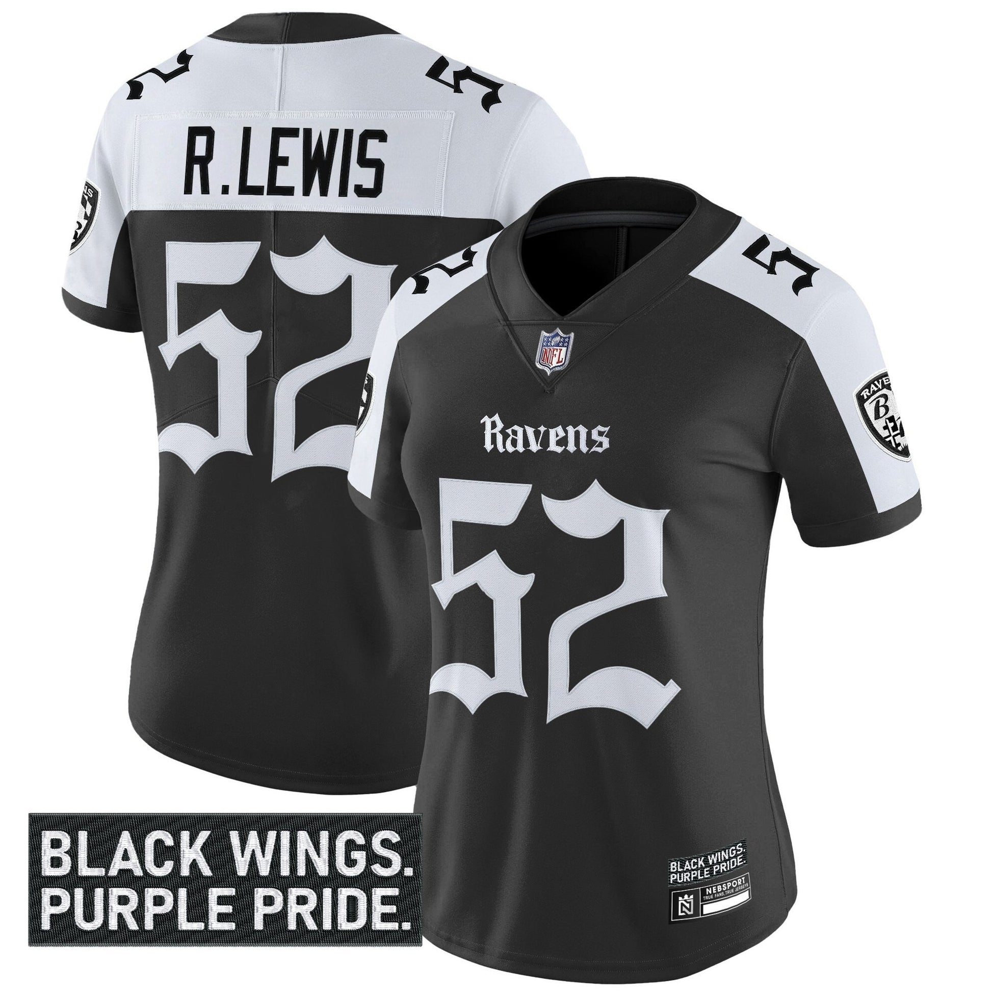 Women's Baltimore Ravens 'Gothic Nevermore Edition' Vapor Limited Jersey - All Stitched
