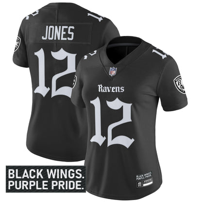 Women's Baltimore Ravens 'Gothic Nevermore Edition' Vapor Limited Jersey - All Stitched