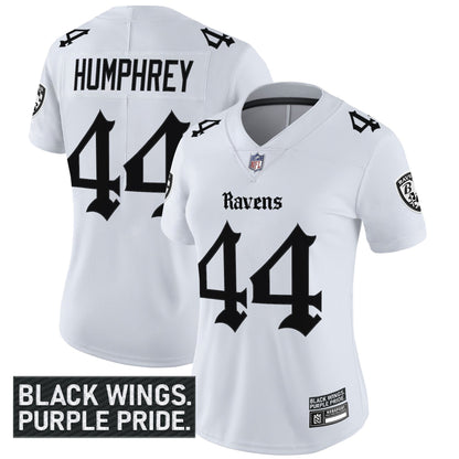 Women's Baltimore Ravens 'Gothic Nevermore Edition' Vapor Limited Jersey - All Stitched
