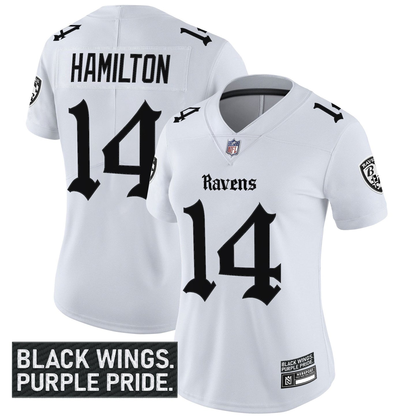 Women's Baltimore Ravens 'Gothic Nevermore Edition' Vapor Limited Jersey - All Stitched