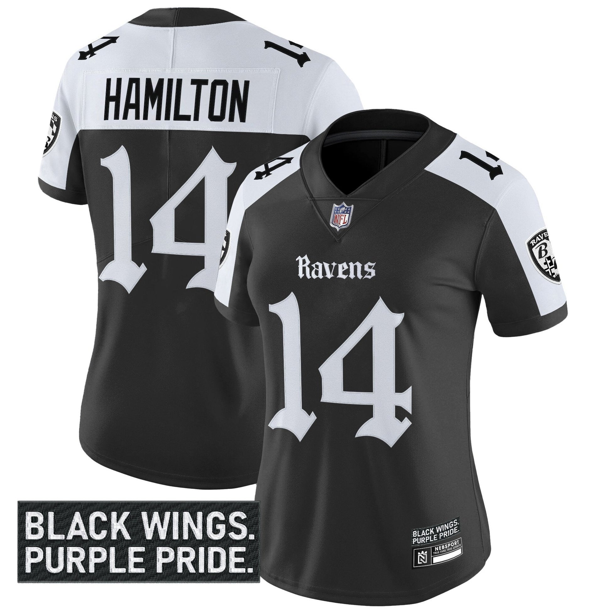 Women's Baltimore Ravens 'Gothic Nevermore Edition' Vapor Limited Jersey - All Stitched