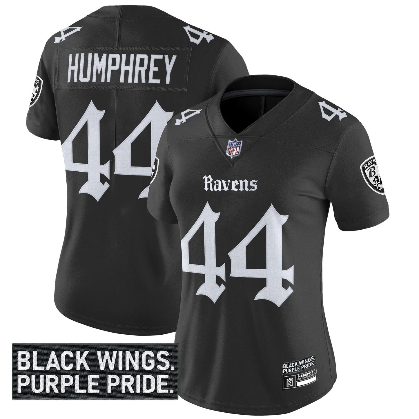 Women's Baltimore Ravens 'Gothic Nevermore Edition' Vapor Limited Jersey - All Stitched