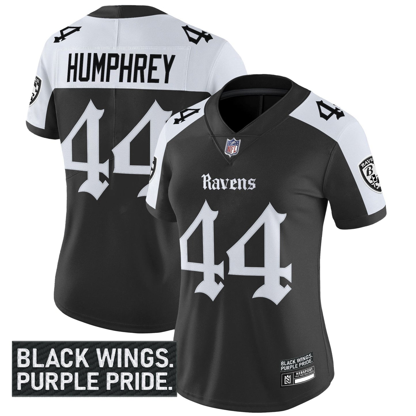 Women's Baltimore Ravens 'Gothic Nevermore Edition' Vapor Limited Jersey - All Stitched