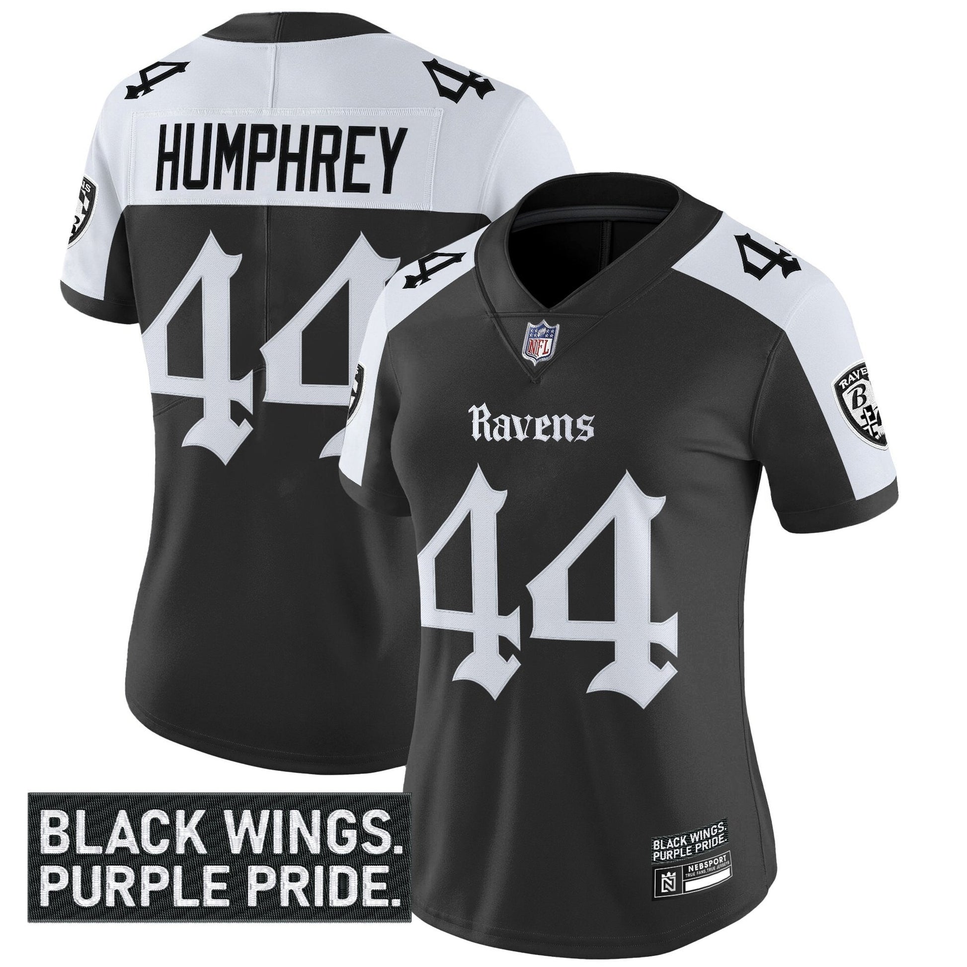 Women's Baltimore Ravens 'Gothic Nevermore Edition' Vapor Limited Jersey - All Stitched