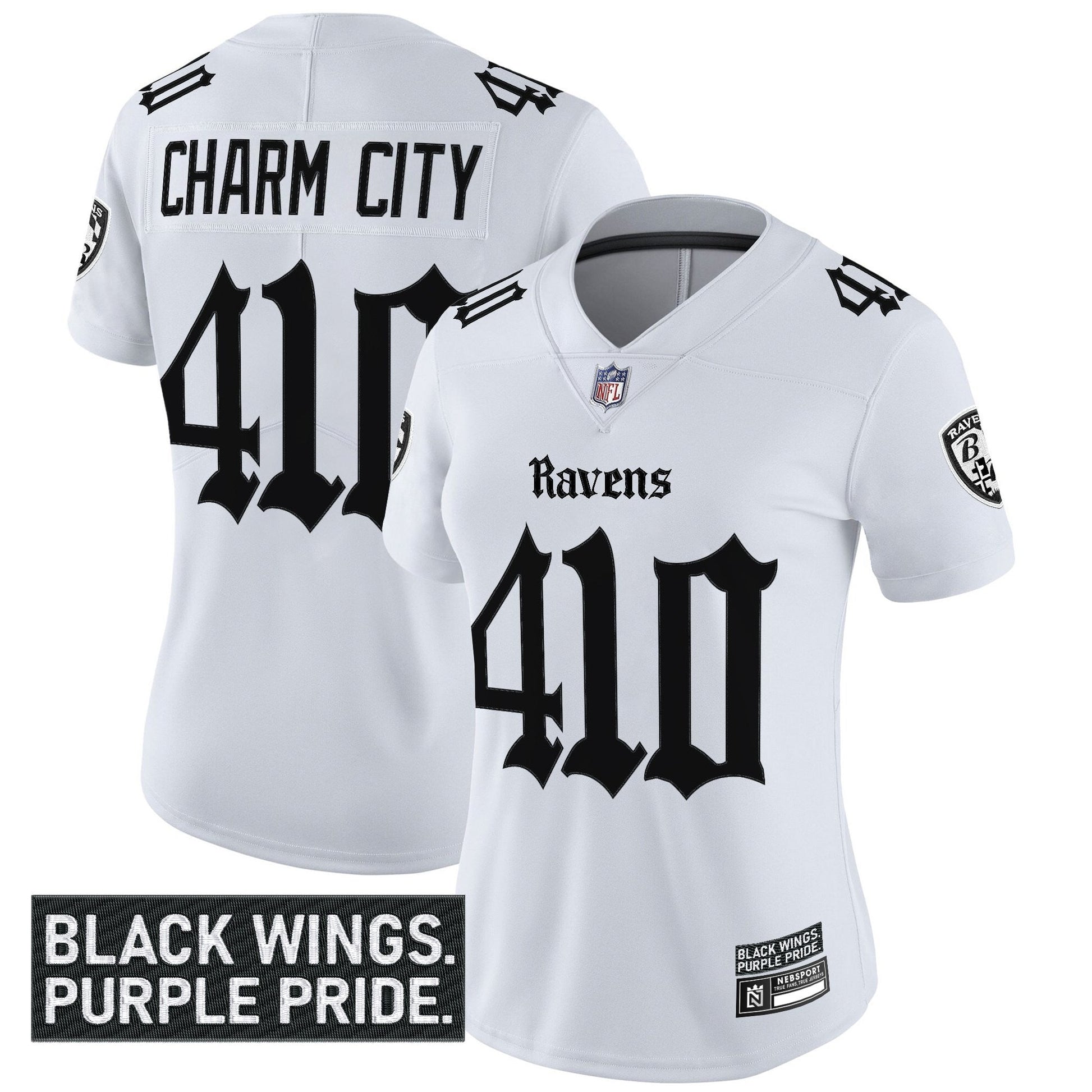 Women's Baltimore Ravens 'Gothic Nevermore Edition' Vapor Limited Jersey - All Stitched