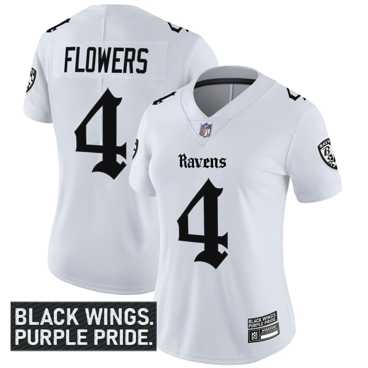 Women's Baltimore Ravens 'Gothic Nevermore Edition' Vapor Limited Jersey - All Stitched