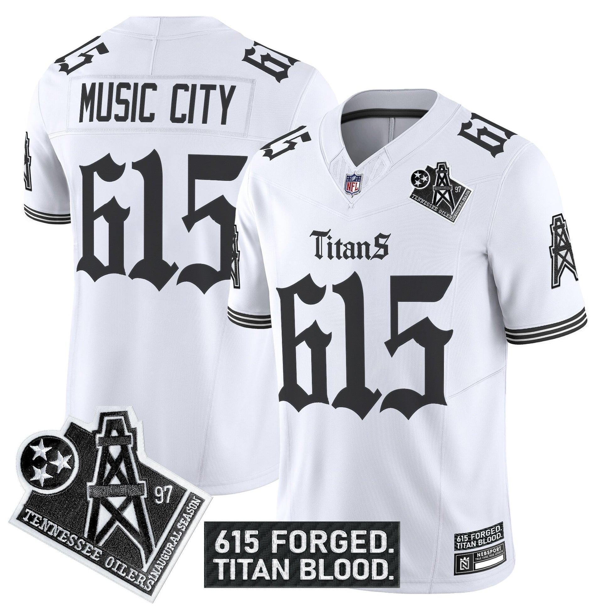 Men's Tennessee Titans 'Titan Gothic Shadows Drop' Vapor Limited Jersey - All Stitched