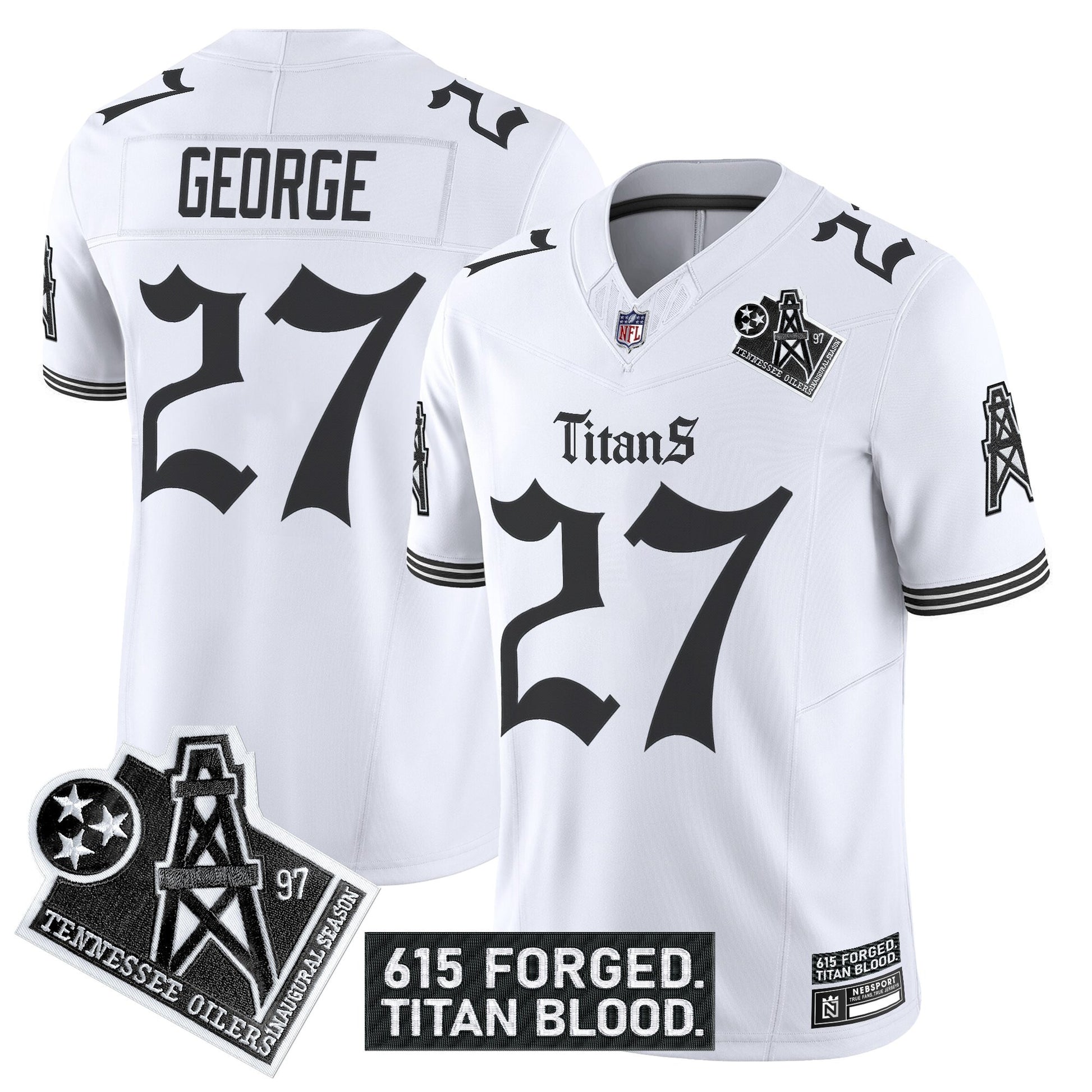 Men's Tennessee Titans 'Titan Gothic Shadows Drop' Vapor Limited Jersey - All Stitched