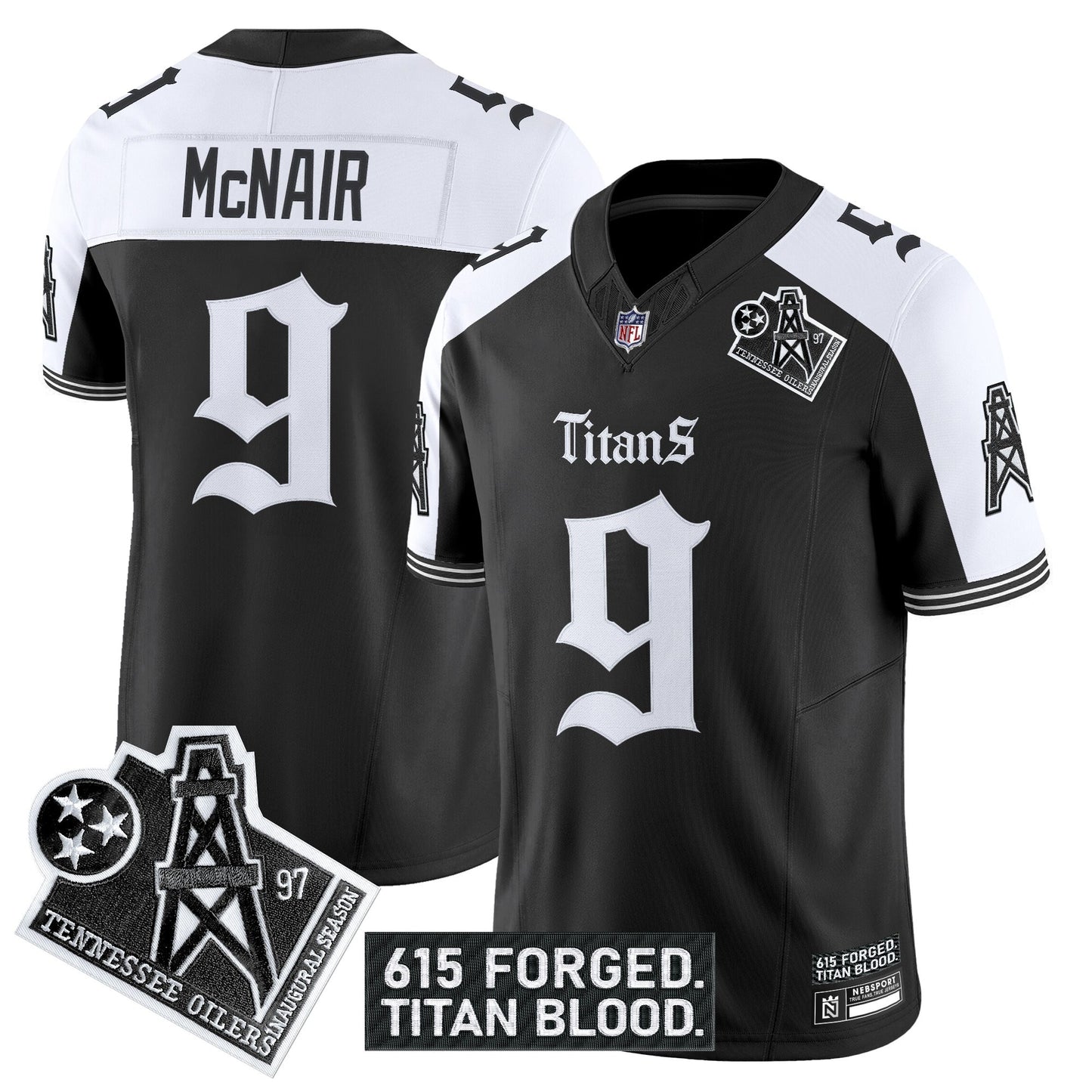 Men's Tennessee Titans 'Titan Gothic Shadows Drop' Vapor Limited Jersey - All Stitched